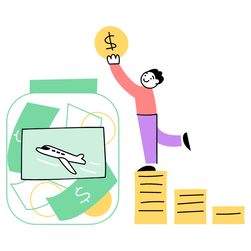 SAVING MONEY 1 Illustration from Barcelona Set