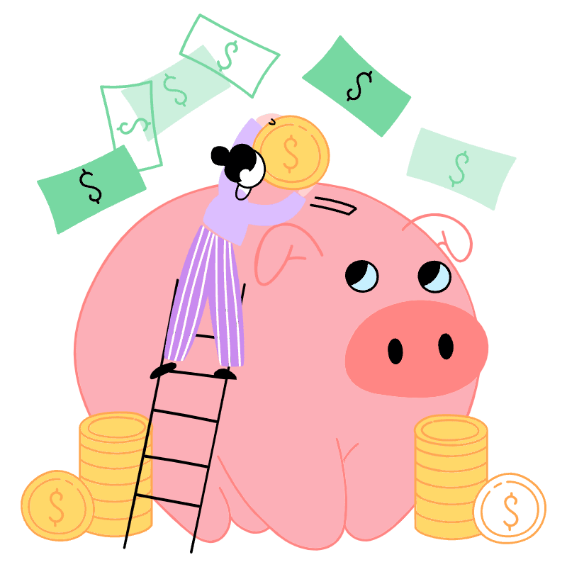 SAVING MONEY 2 Illustration from Barcelona Set