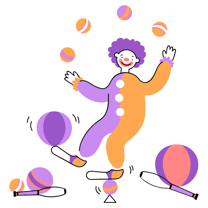 Circus Clowns 1 Illustration from Barcelona Set