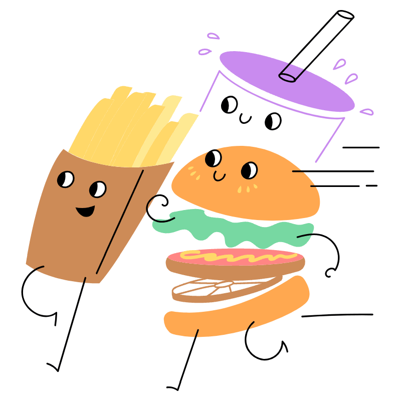 FAST FOOD 1 Illustration from Barcelona Set