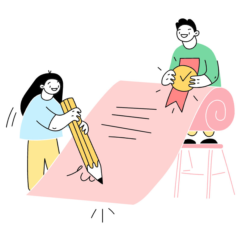 Certificate Illustration from Barcelona Set