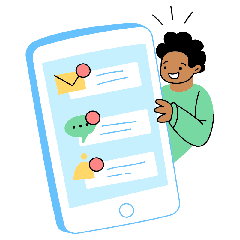 Receive Notification Illustration from Barcelona Set