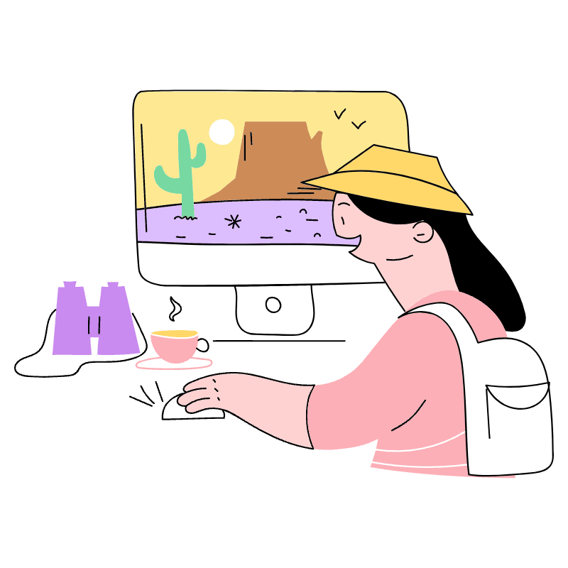 VIRTUAL TOUR 2 Illustration from Barcelona Set
