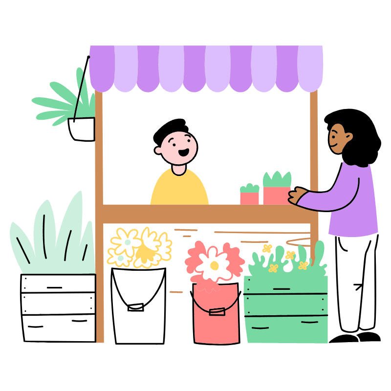 MARKET FAIR 3 Illustration from Barcelona Set