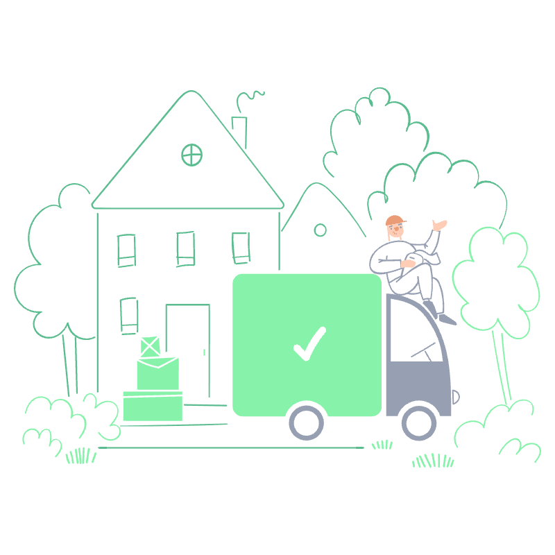 Order Delivered 1 Illustration from Barcelona Set