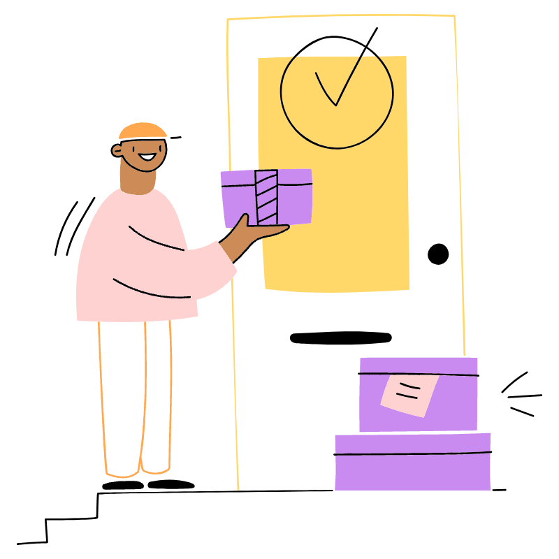 Order Delivered 2 Illustration from Barcelona Set