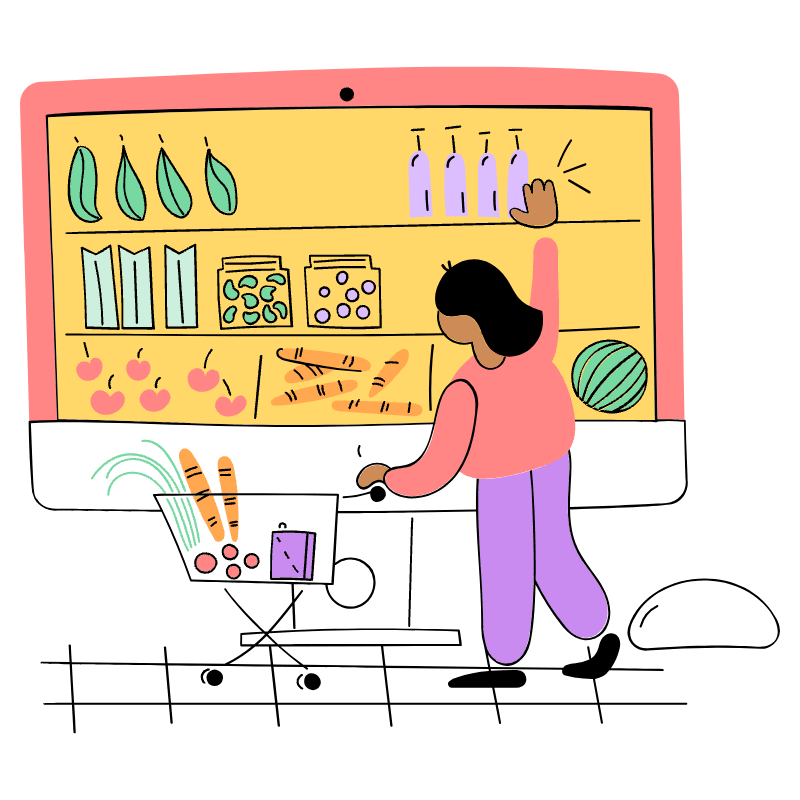 ORDER GROCERIES ONLINE 1 Illustration from Barcelona Set