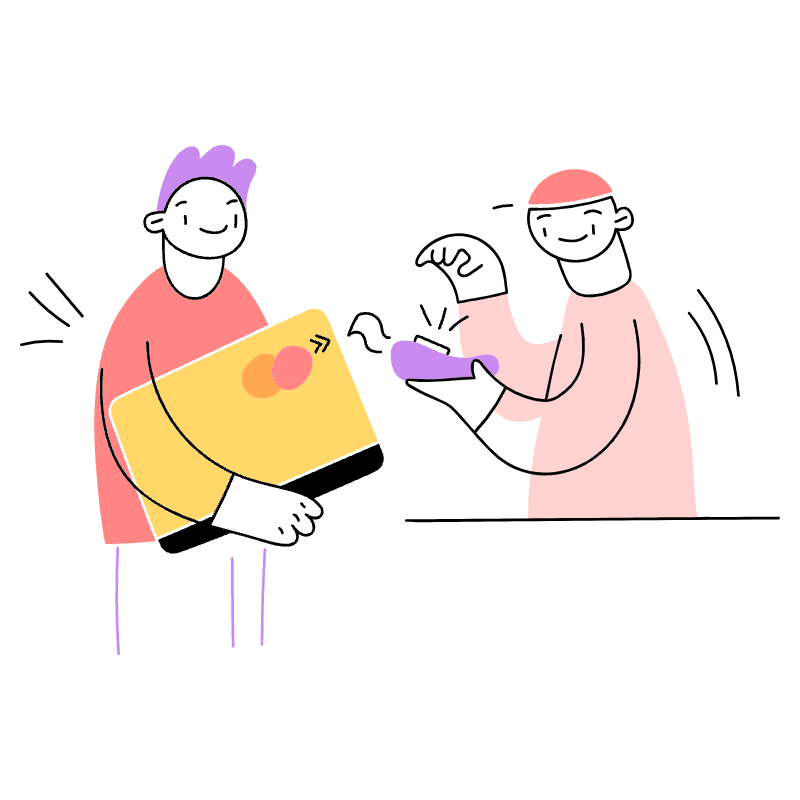 Payment With Card 2 Illustration from Barcelona Set