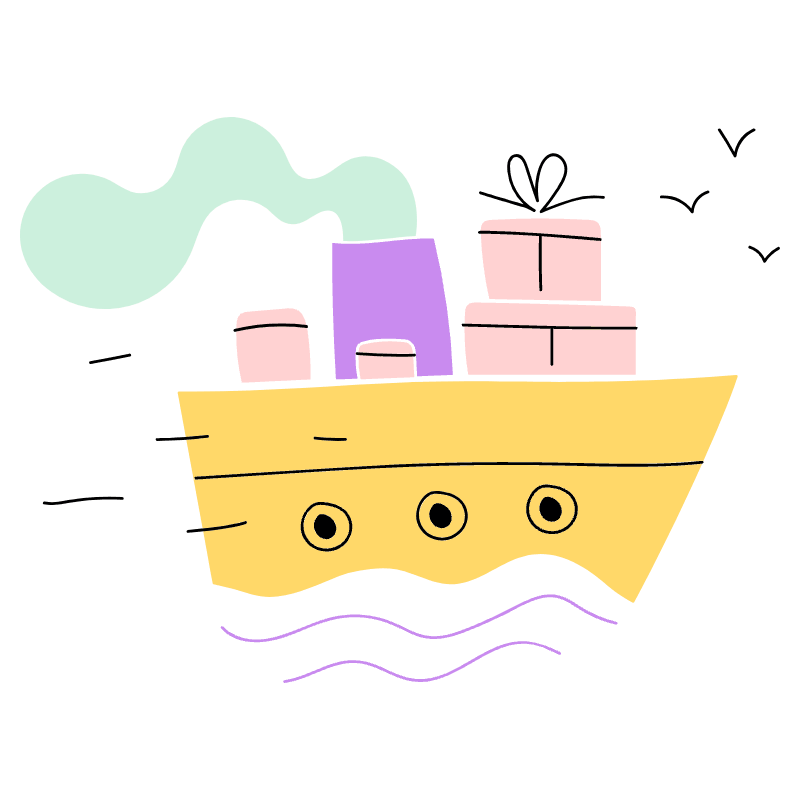 SHIPPING 1 Illustration from Barcelona Set