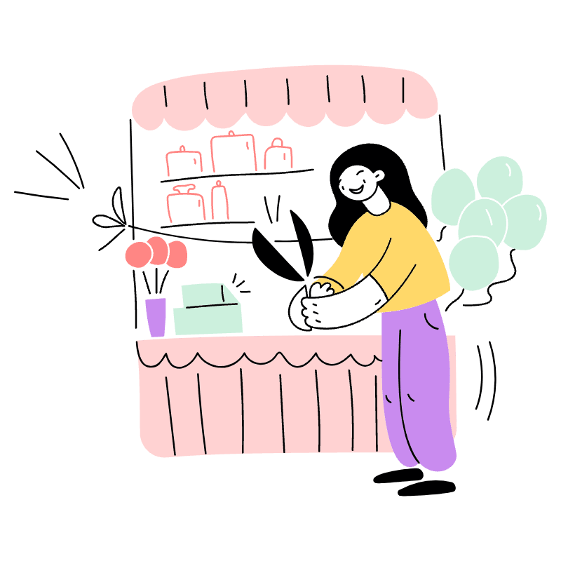 SHOP INAUGURATION 1 Illustration from Barcelona Set