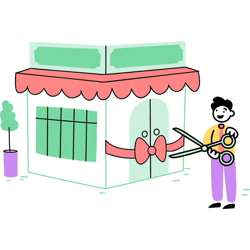 SHOP INAUGURATION 2 Illustration from Barcelona Set