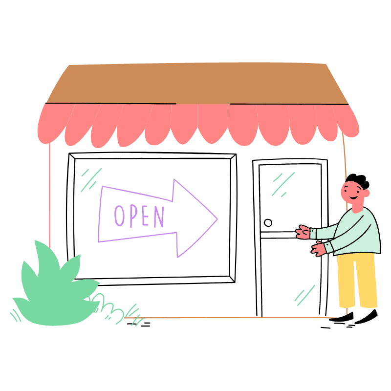 Shop Open 1 Illustration from Barcelona Set