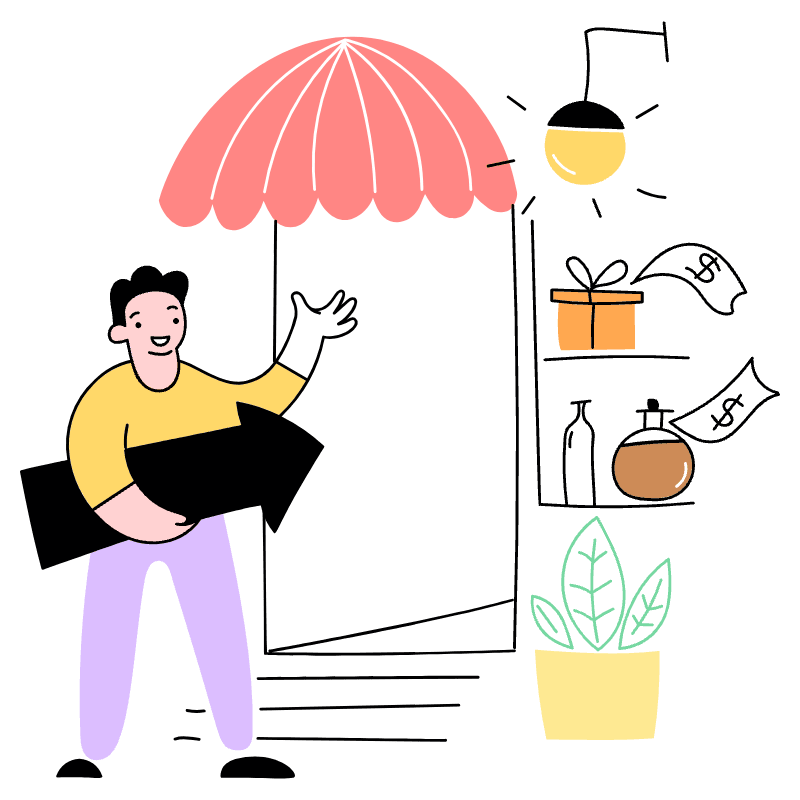 Shop Open 3 Illustration from Barcelona Set