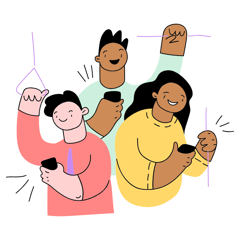 Checking Phone 2 Illustration from Barcelona Set