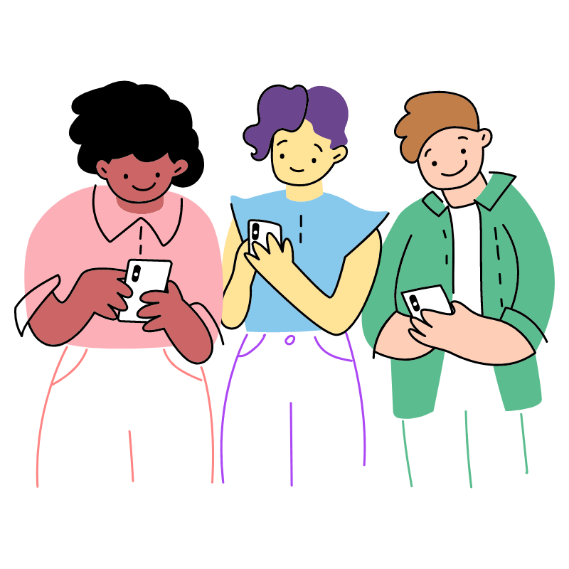 Checking Phone Illustration from Barcelona Set