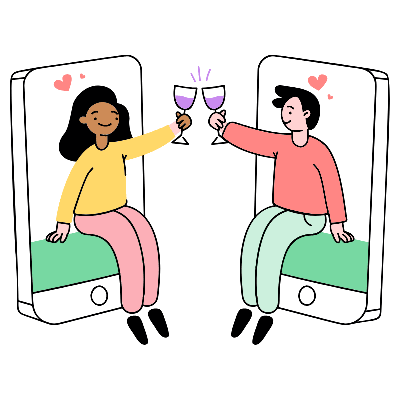 Online Romance 3 Illustration from Barcelona Set