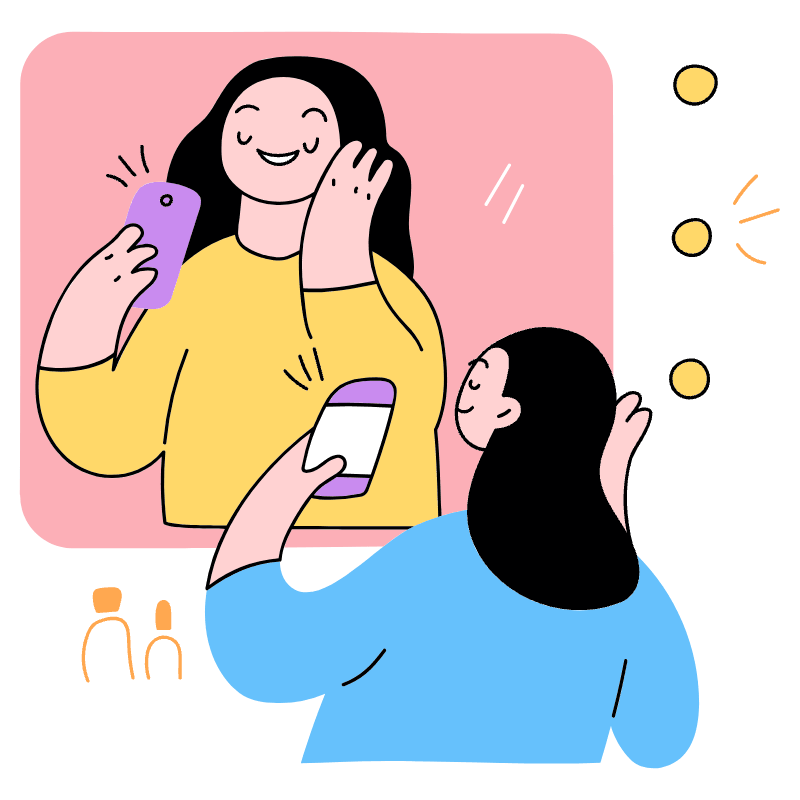 Selfie Illustration from Barcelona Set