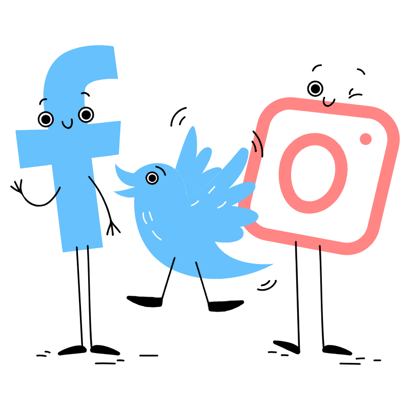 Social Media 1 Illustration from Barcelona Set