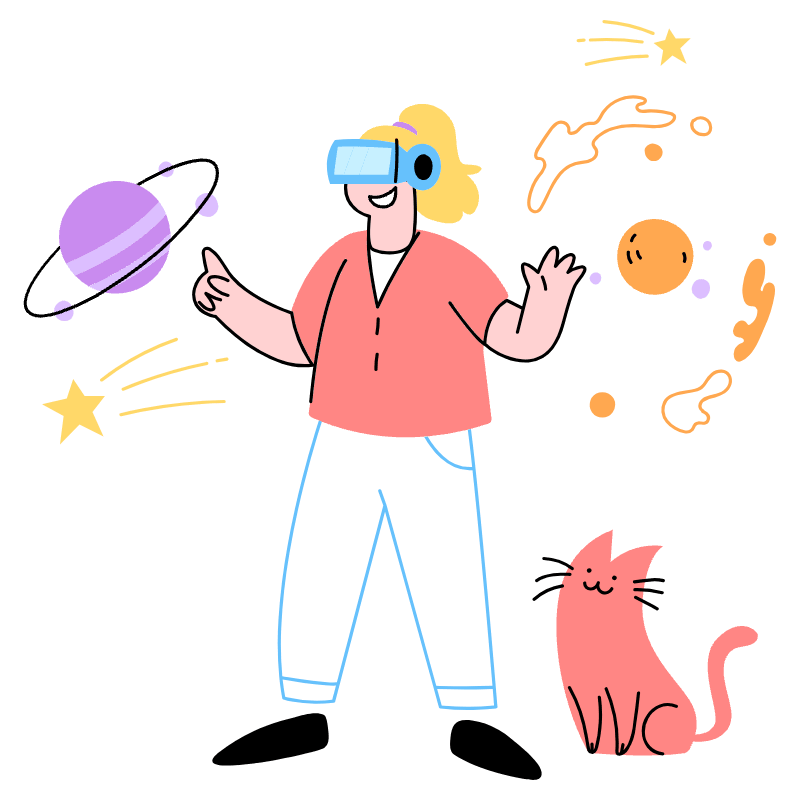 Virtual Reality Illustration from Barcelona Set