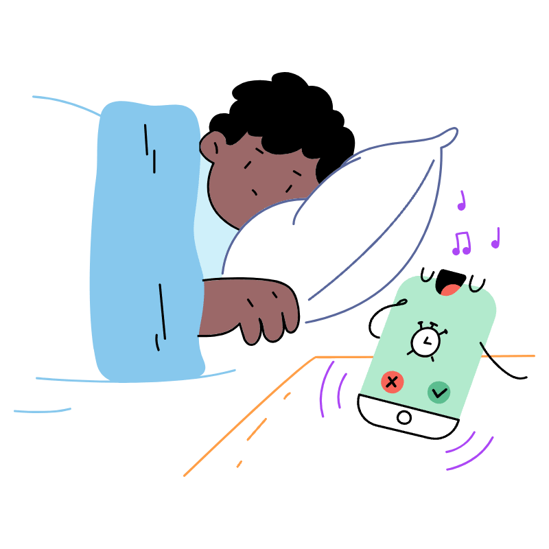 Alarm Ringing Illustration from Barcelona Set