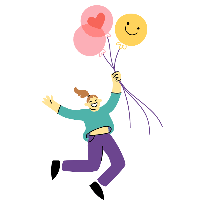 Being Happy Illustration from Barcelona Set