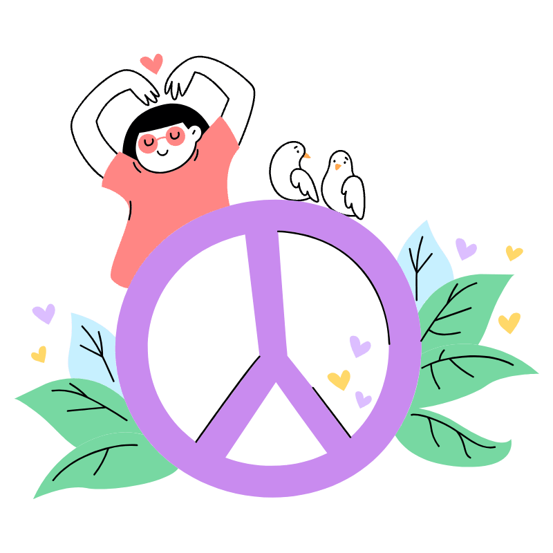 LOVE PEACE 2 Illustration from Barcelona Set
