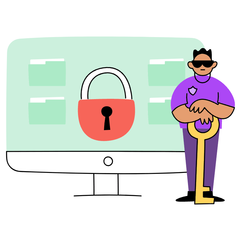 Protect Privacy 2 Illustration from Barcelona Set
