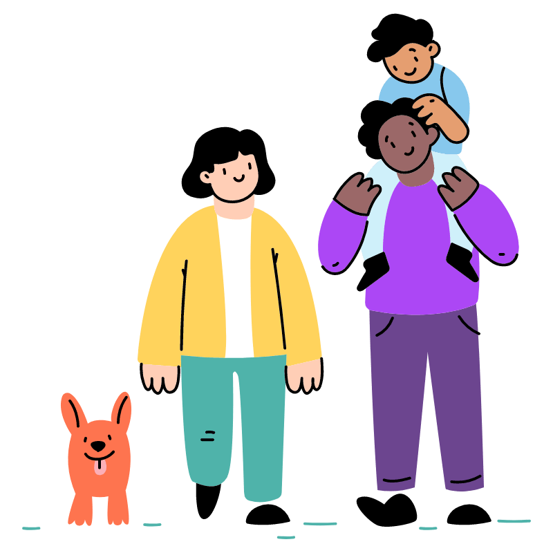 Walk Together Illustration from Barcelona Set