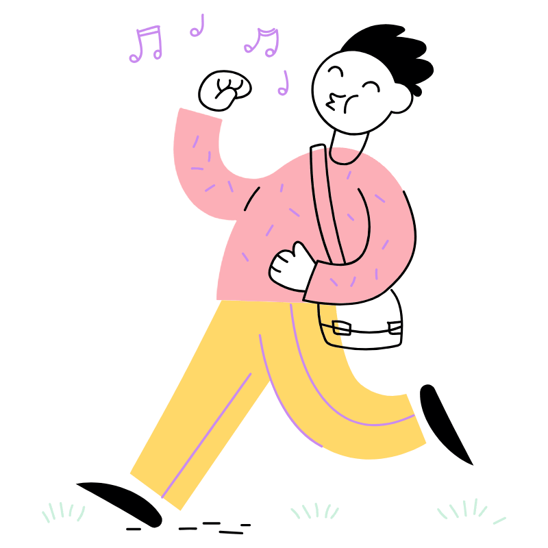 Whistling With Good Mood 1 Illustration from Barcelona Set