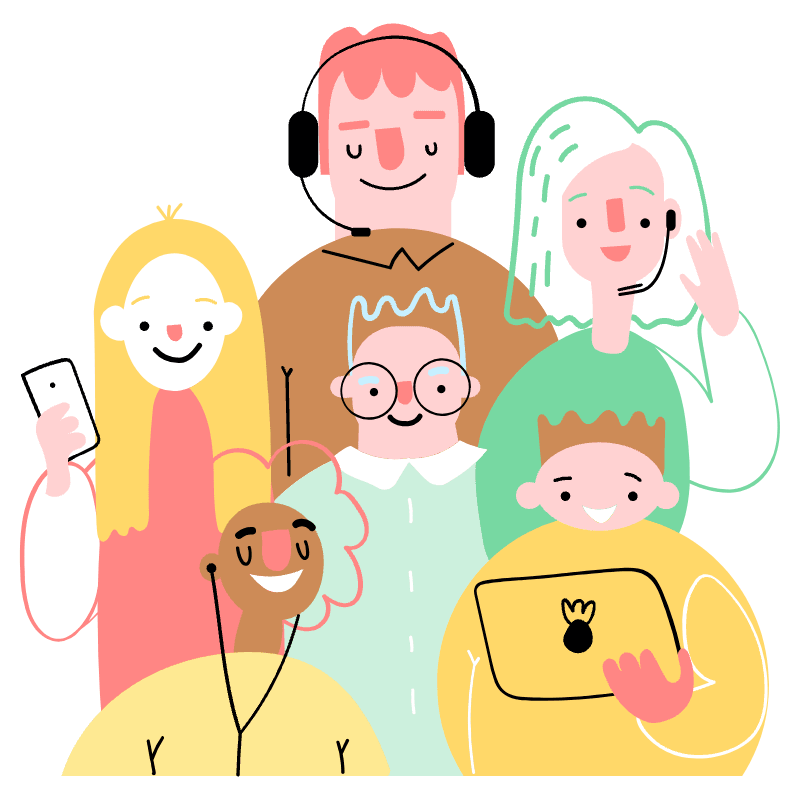 About Our Team 1 Illustration from Barcelona Set