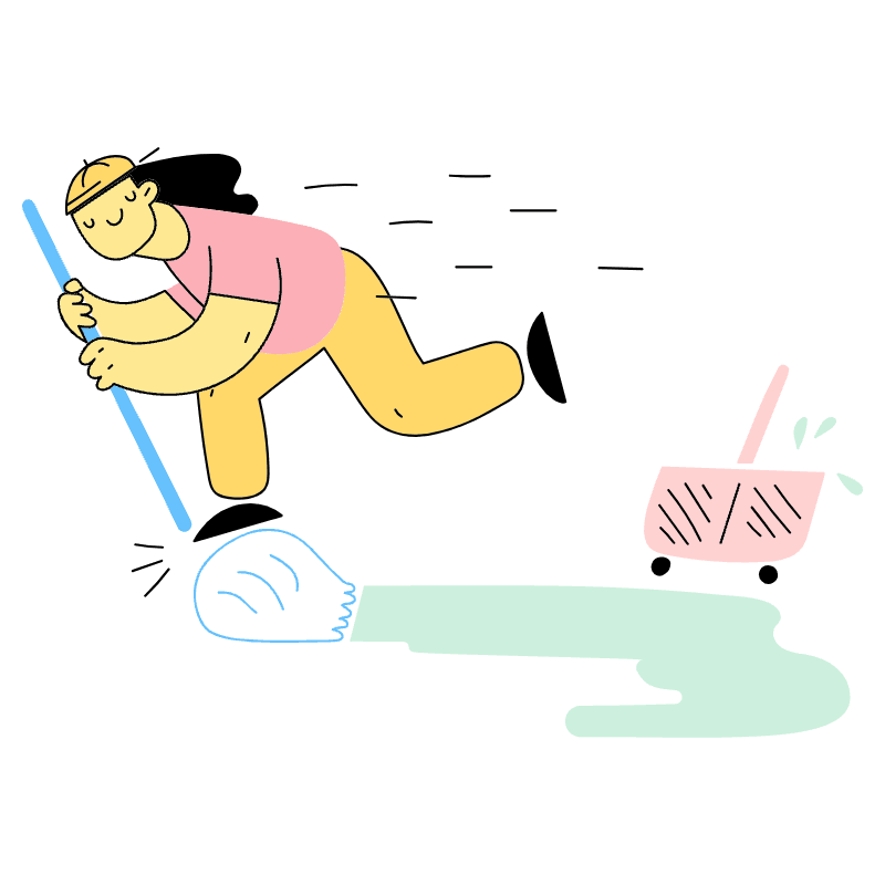 Clean Up Illustration from Barcelona Set