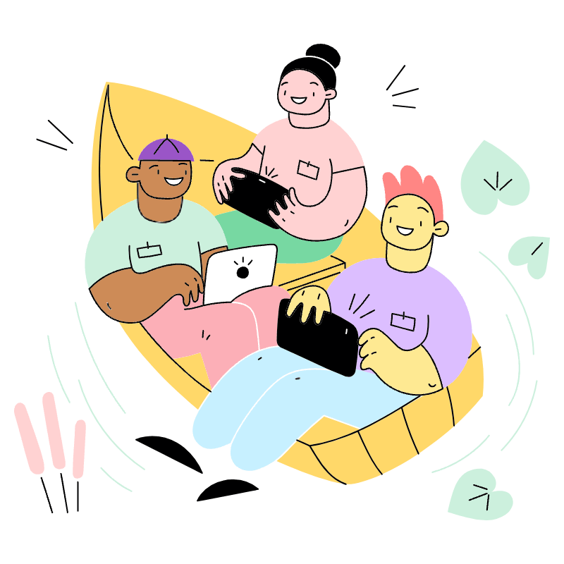 Co Working Space Illustration from Barcelona Set