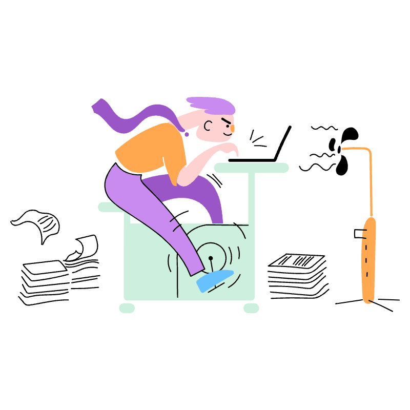 DESK BIKE 1 Illustration from Barcelona Set