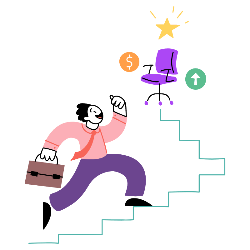 Get Job Promotion 1 Illustration from Barcelona Set