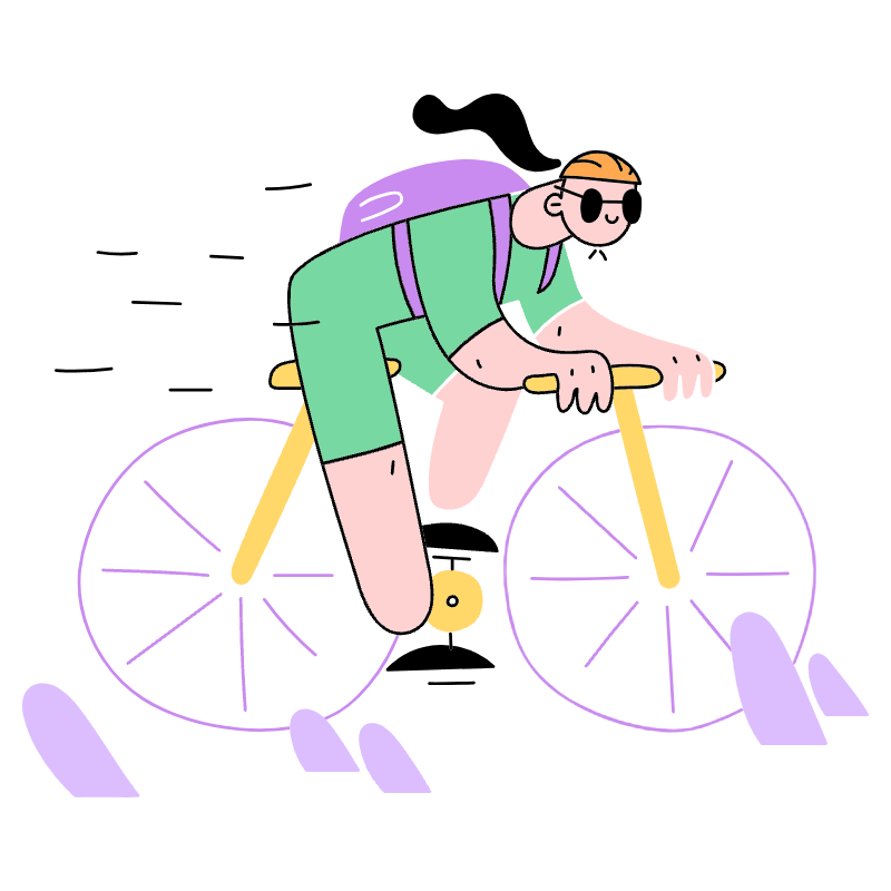 Going Work Illustration from Barcelona Set