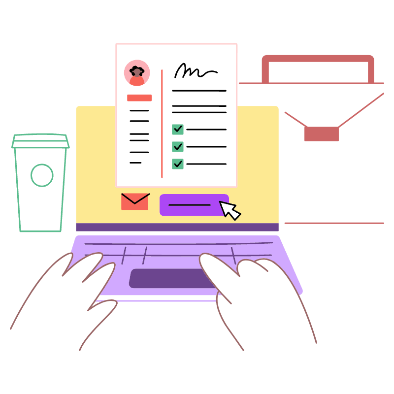 Job Application 1 Illustration from Barcelona Set