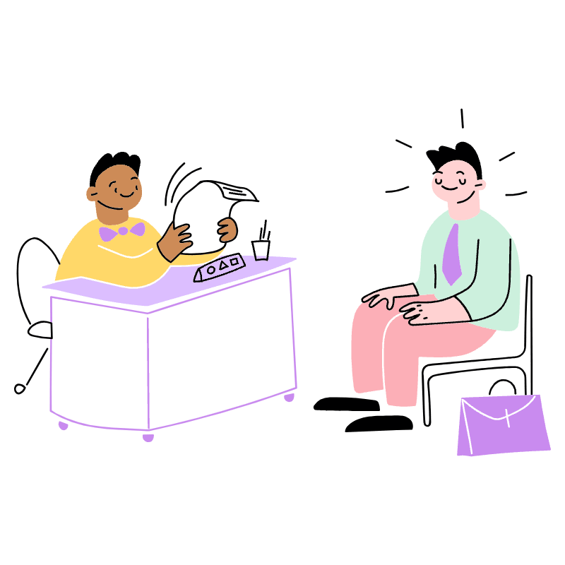 JOB INTERVIEW 1 Illustration from Barcelona Set