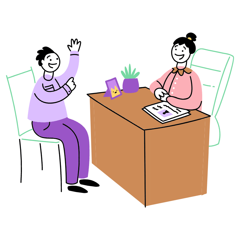 JOB INTERVIEW 2 Illustration from Barcelona Set