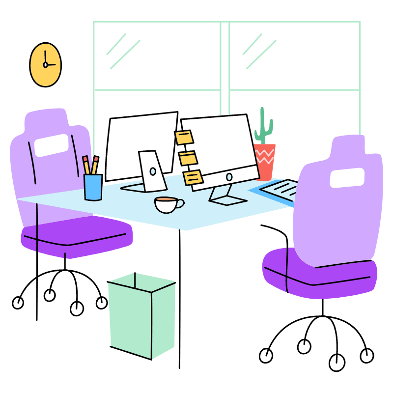 Office Desk 1 Illustration from Barcelona Set