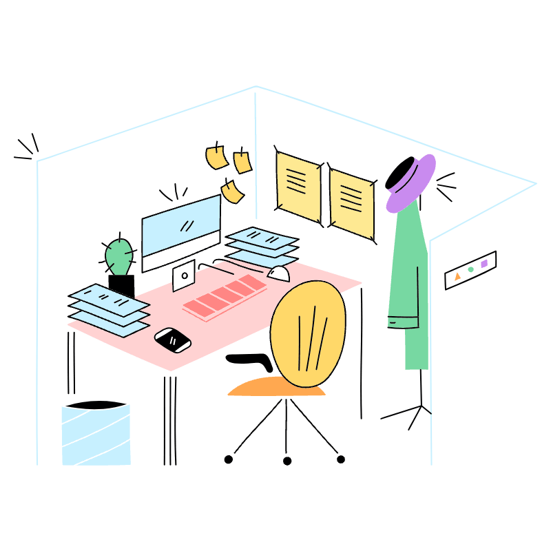 Office Desk 2 Illustration from Barcelona Set