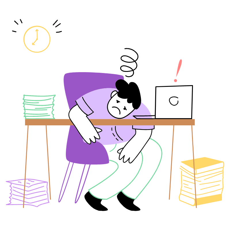 Overworked Employee 1 Illustration from Barcelona Set