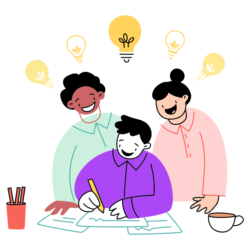 Team Brainstorming Illustration from Barcelona Set