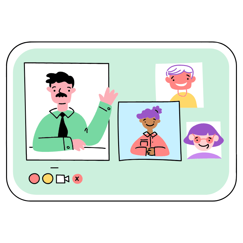 VIDEO CONFERENCE 1 Illustration from Barcelona Set