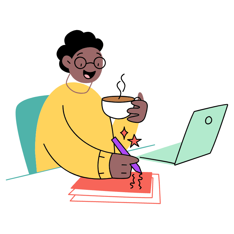 Writing Illustration from Barcelona Set