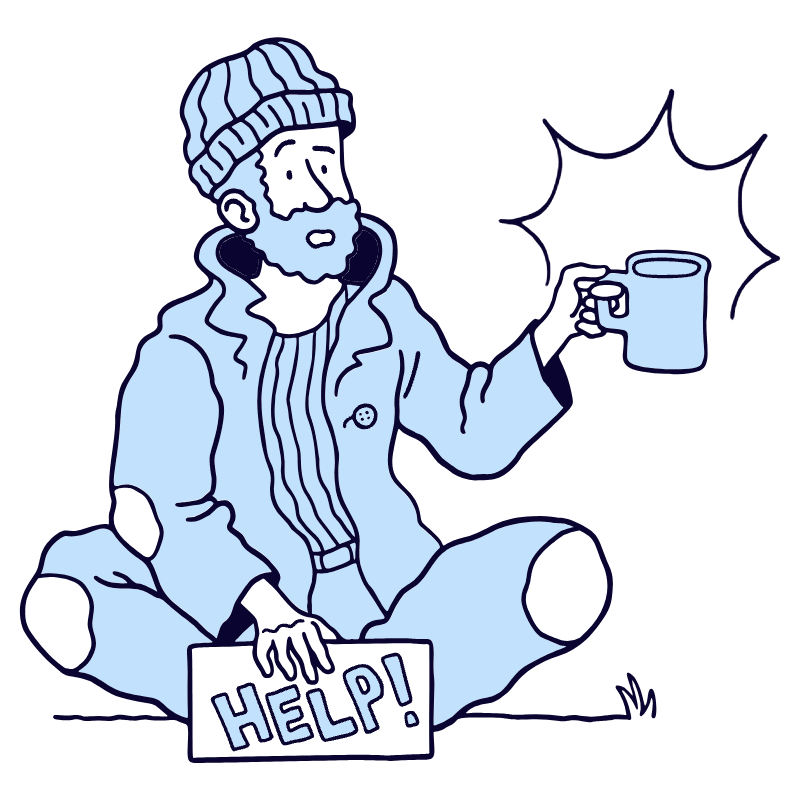 Being Broke Poor Illustration from Bruxelles Duotone Set