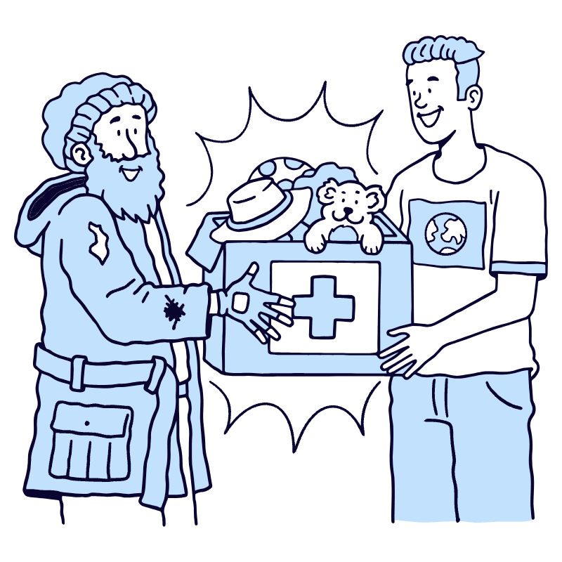 Donation Illustration from Bruxelles Duotone Set