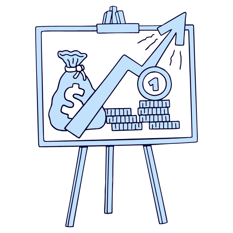 Business Business Graph Positive Illustration from Bruxelles Duotone Set