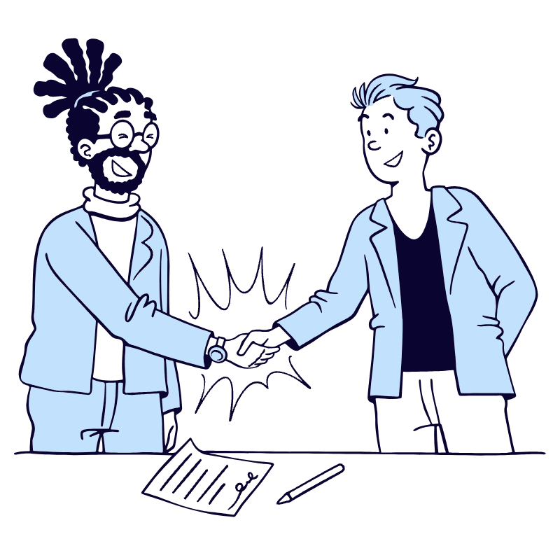 Business Deal Illustration from Bruxelles Duotone Set