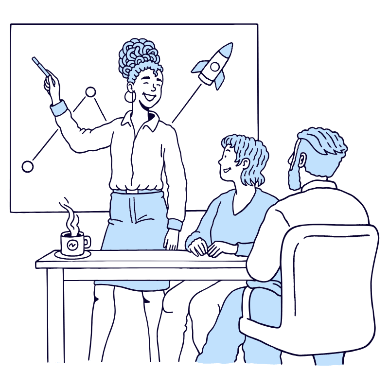 Business Startup Woman Led Startup Company Illustration from Bruxelles Duotone Set