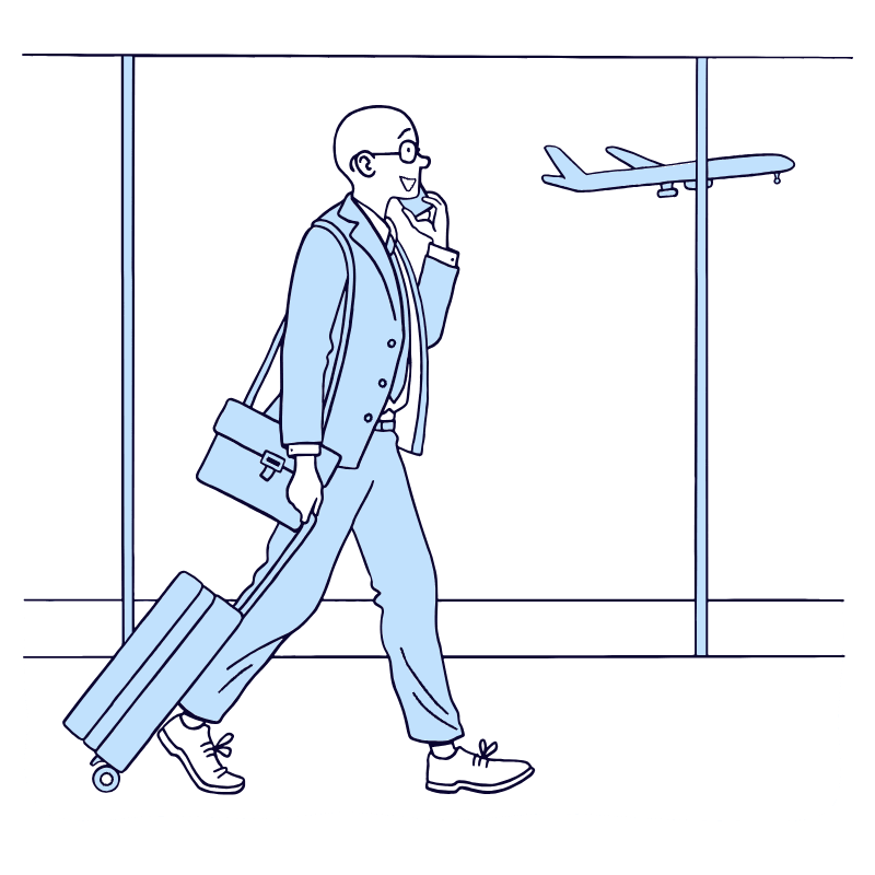 Business Trip Illustration from Bruxelles Duotone Set